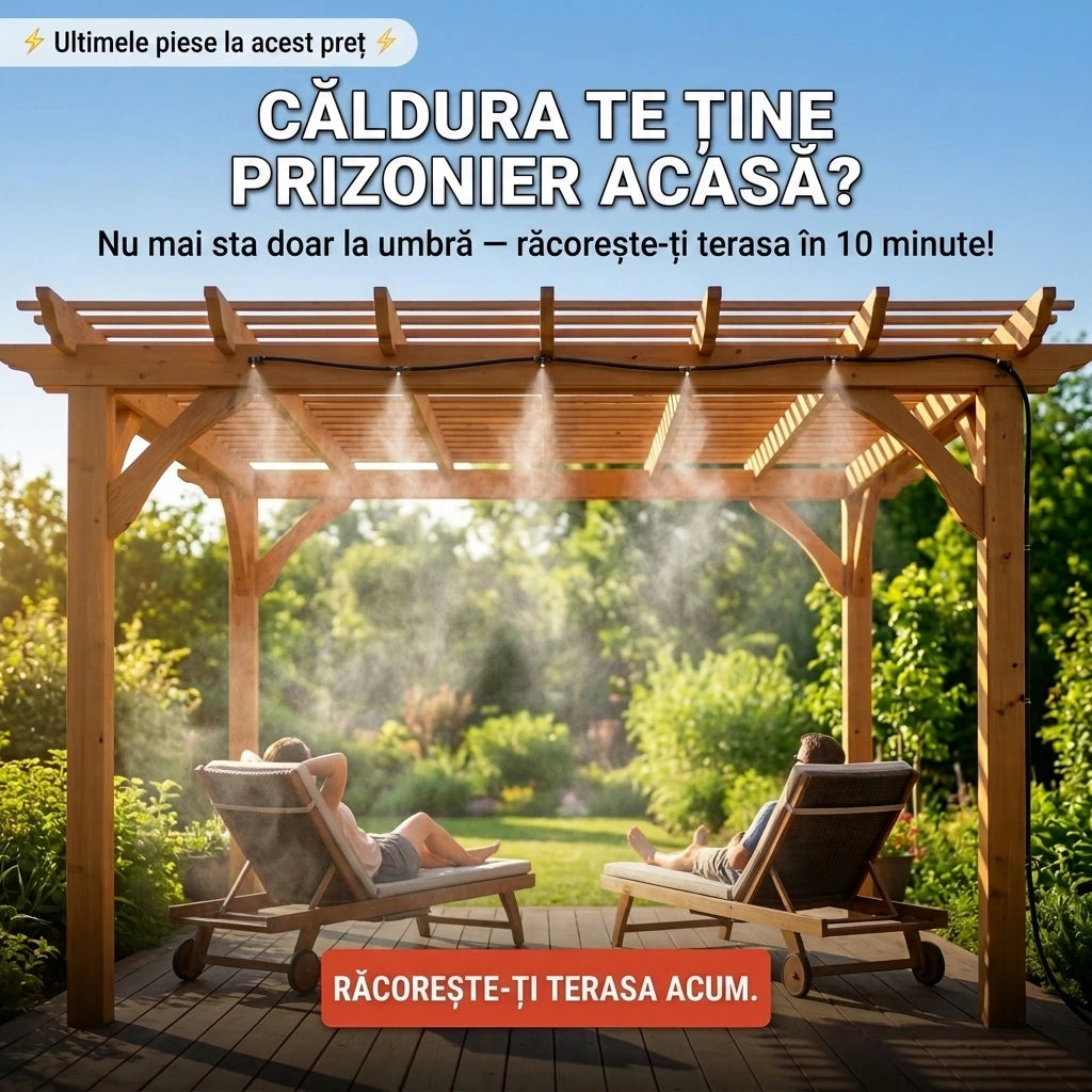 Sistem Profesional de Răcire cu Apă pentru Terasă – Kit Pulverizare 10m Anti-Caniculă