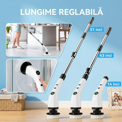 Perie Electrică 9-în-1 | Curățenie Rapidă Fără Efort