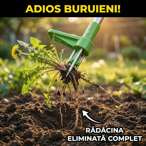 Extractor de Buruieni PRO – Curăță Curtea Fără Dureri de Spate