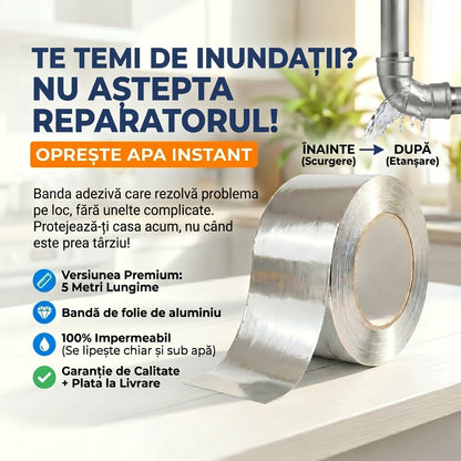 Bandă de etanșare impermeabilă pentru magazinul de acasă, rezistentă, 5 m x 5 cm