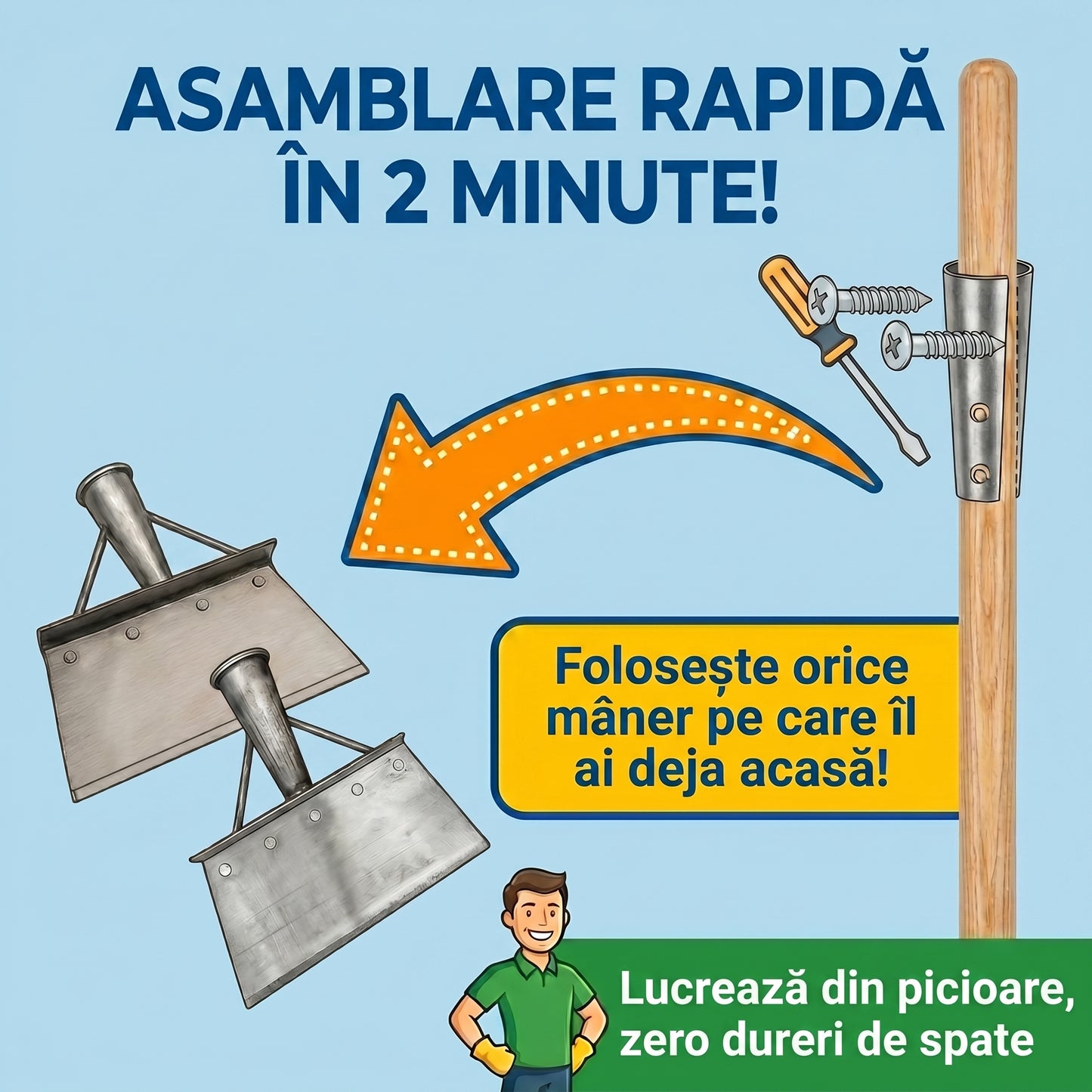 Lopată Multifuncțională CasaVera® din Oțel Călit - Ediția 2026